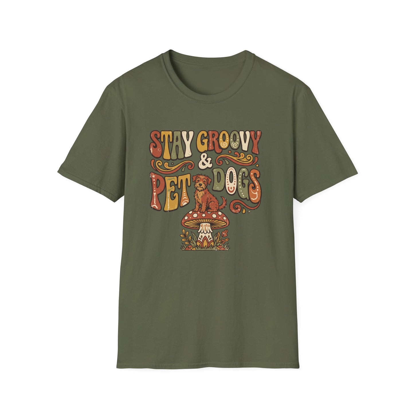 Stay Groovy & Pet Dogs T-Shirt