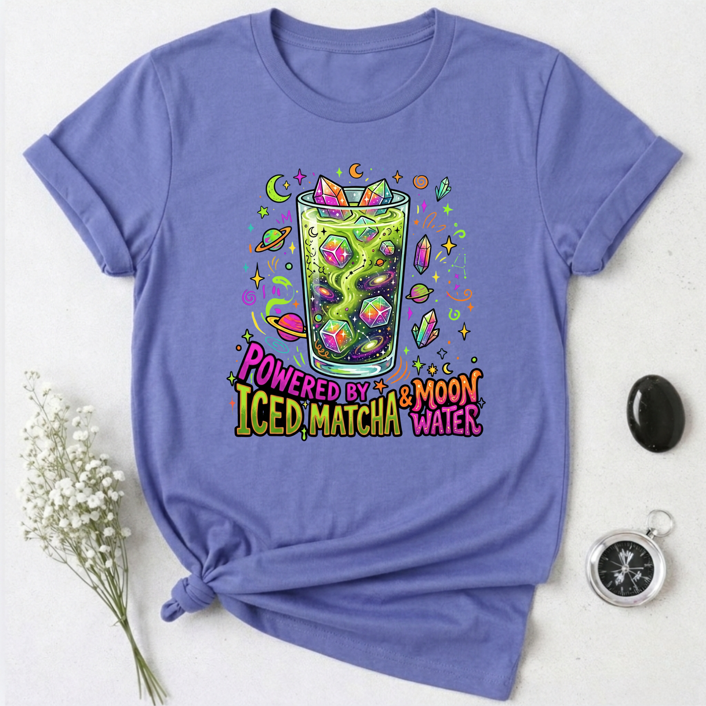 Powered By Iced Matcha & Moon Water T-Shirt