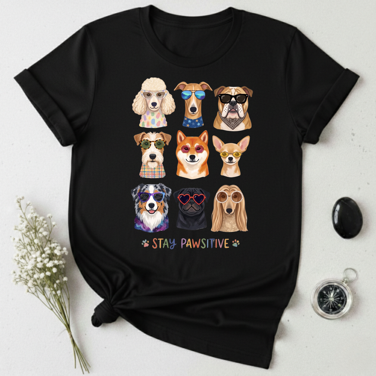 Stay Pawsitive T-Shirt
