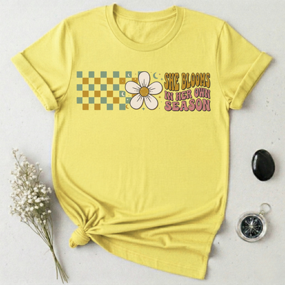 She Blooms In Her Own Season T-Shirt