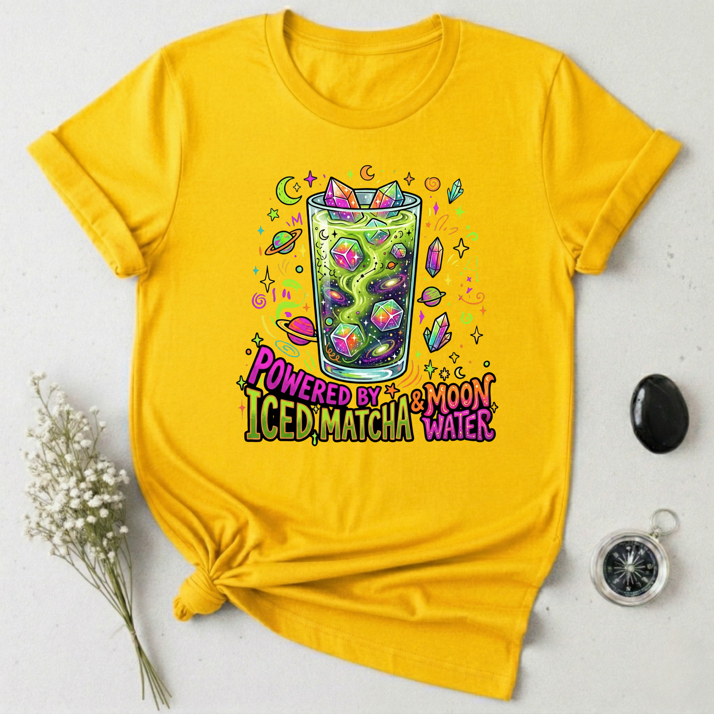 Powered By Iced Matcha & Moon Water T-Shirt