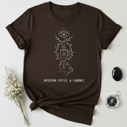 Intuition, Coffee & Canines T-Shirt