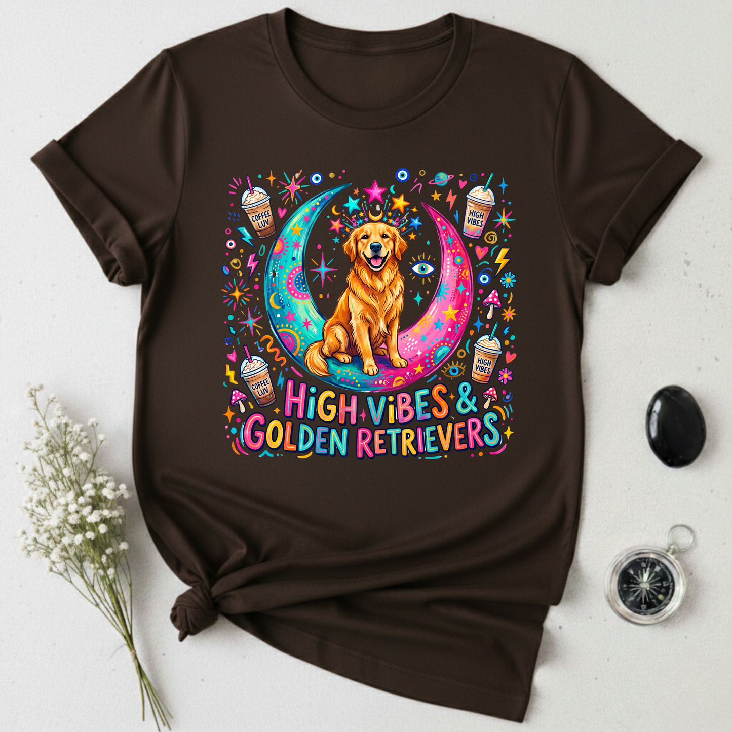High Vibes & Golden Retrievers T-Shirt