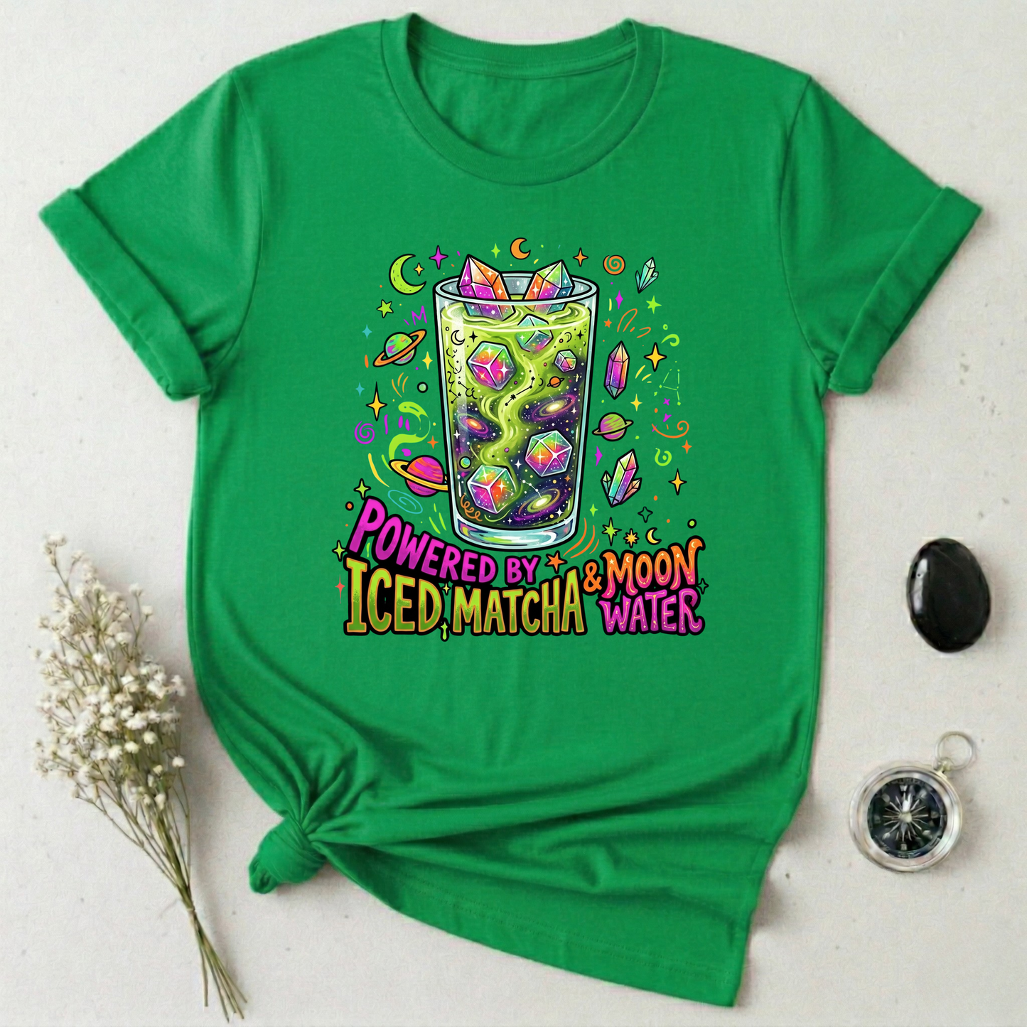 Powered By Iced Matcha & Moon Water T-Shirt