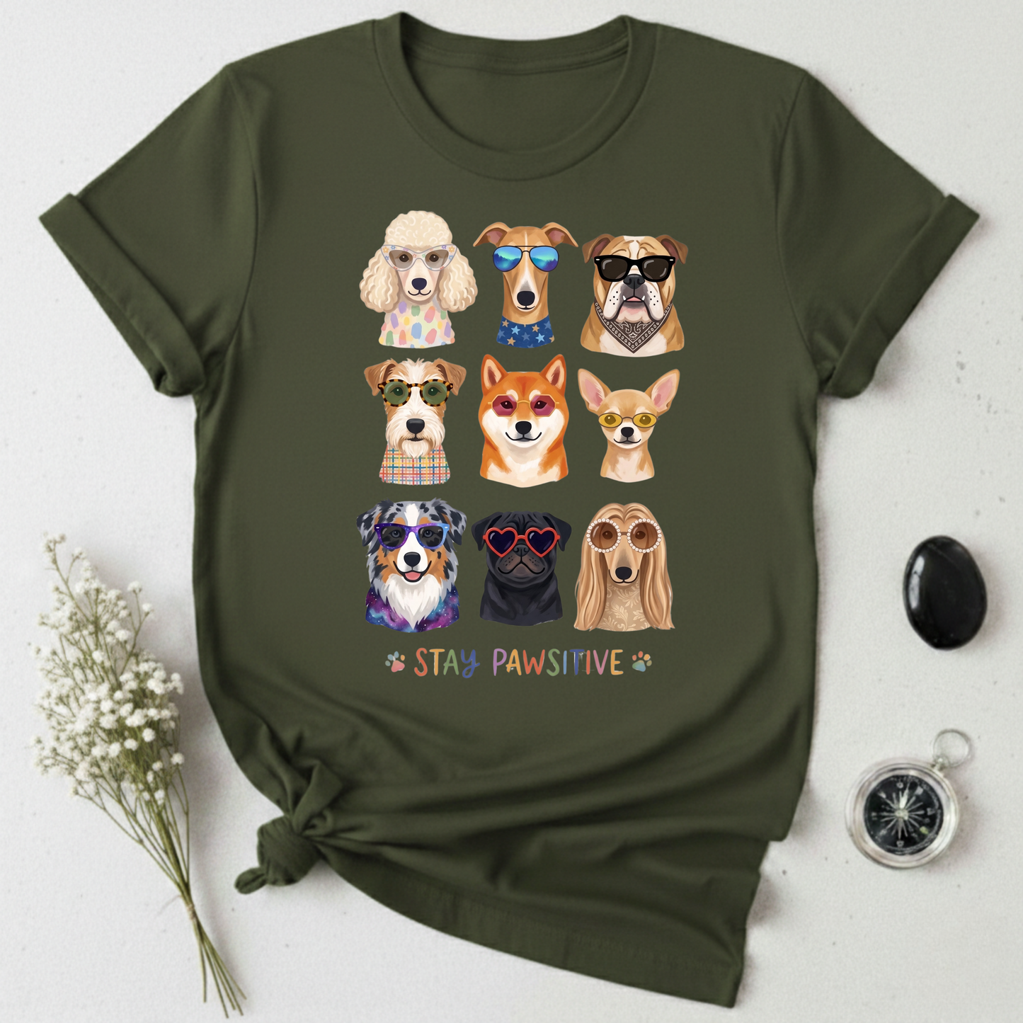 Stay Pawsitive T-Shirt