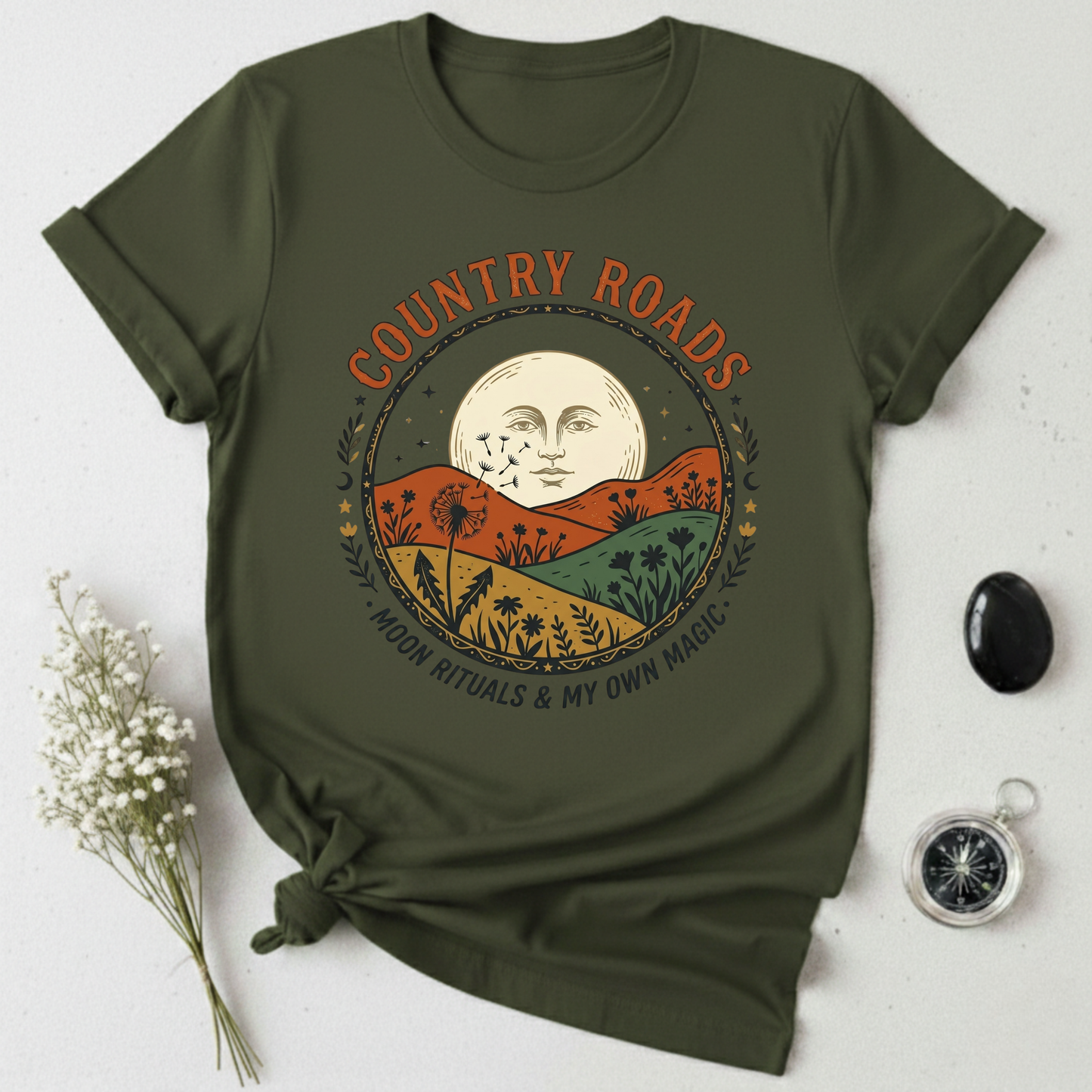 Country Roads, Moon Rituals T-Shirt
