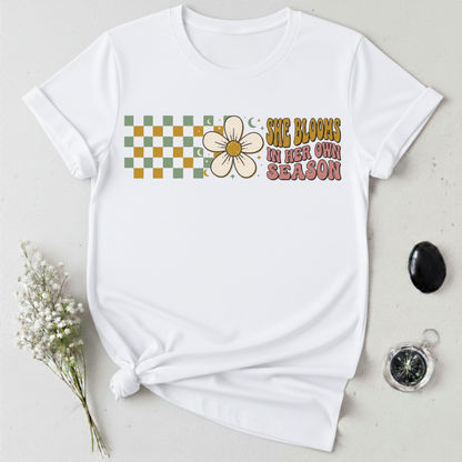 She Blooms In Her Own Season T-Shirt
