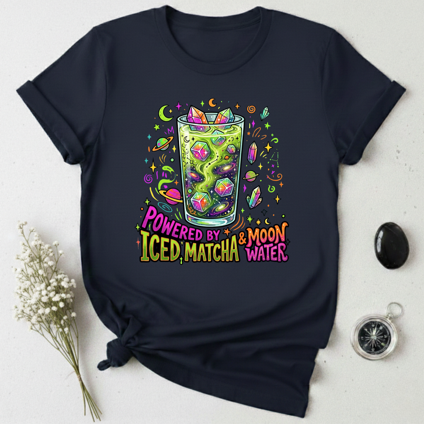 Powered By Iced Matcha & Moon Water T-Shirt